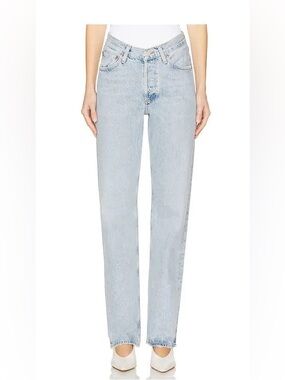 Agolde Kelly V Waist Straight Leg Women’s Jeans Size 28 Replica Blue